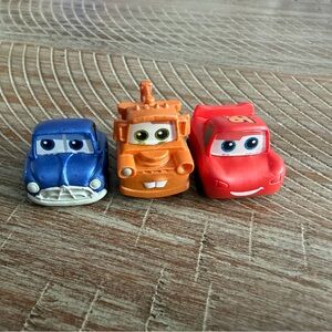 Disney Red, Blue, and Orange Cartoon Cars Set